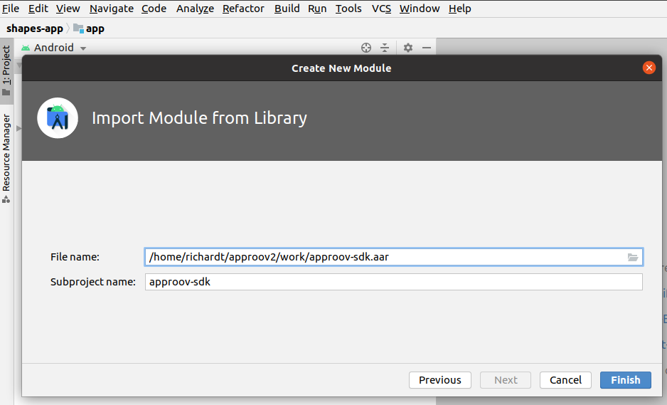Android Studio: Import AAR Name