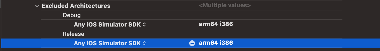 Xcode: Disable architectures