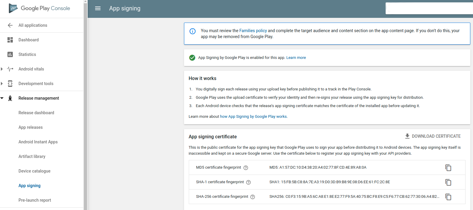 Google Play App Signing