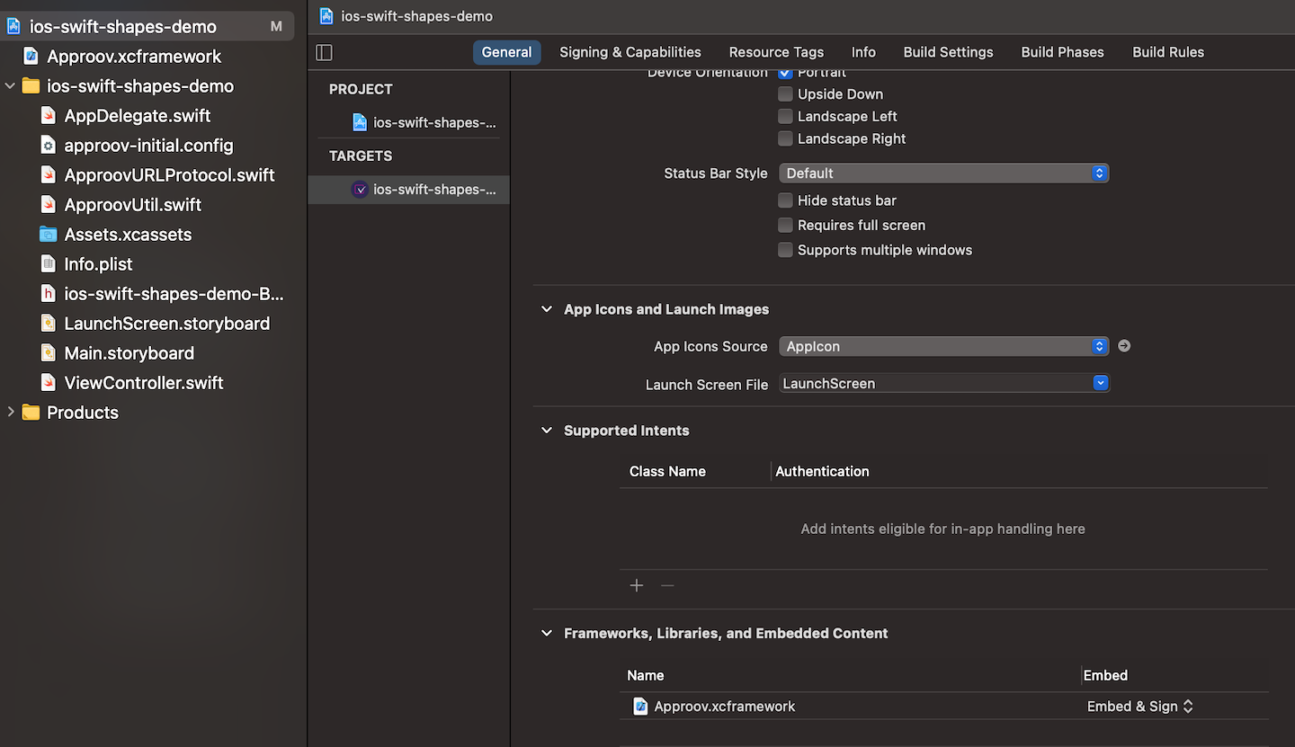 Xcode: Verify Approov SDK