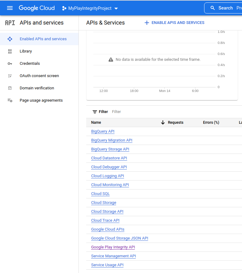 Select Play Integrity API