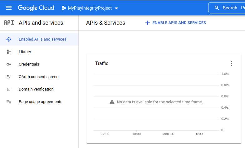 Enable APIs and Services