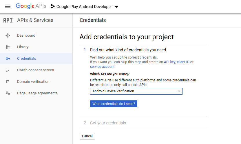 Android Device Get Credentials