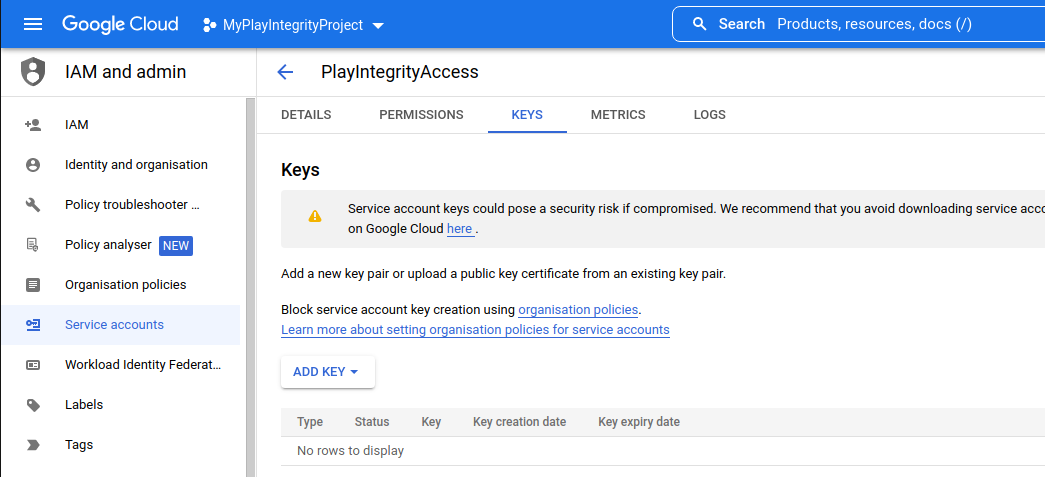 Create Key Step 2