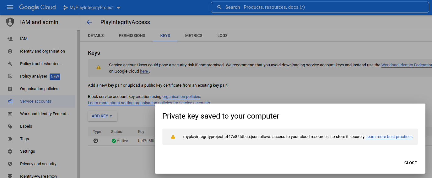 Create Key Step 4